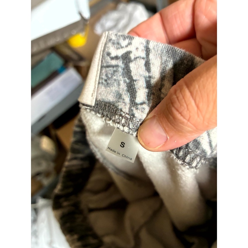 PacSun Sweatpants Mens Small Gray Woodland Camouflage Straight Leg Drawstring - Picture 12 of 15